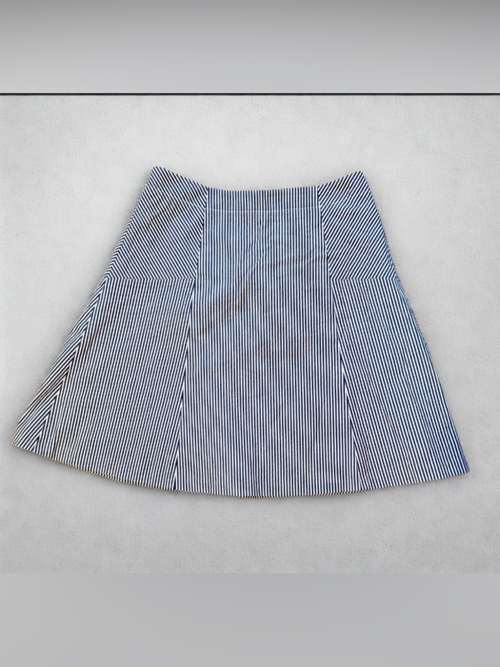 Ann Taylor LOFT Petite 0P Striped A-Line Mini Skirt Lined Like New Waist 13"